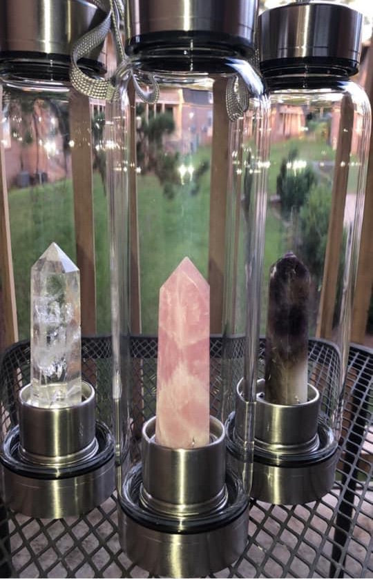Glass Crystal Water Bottles